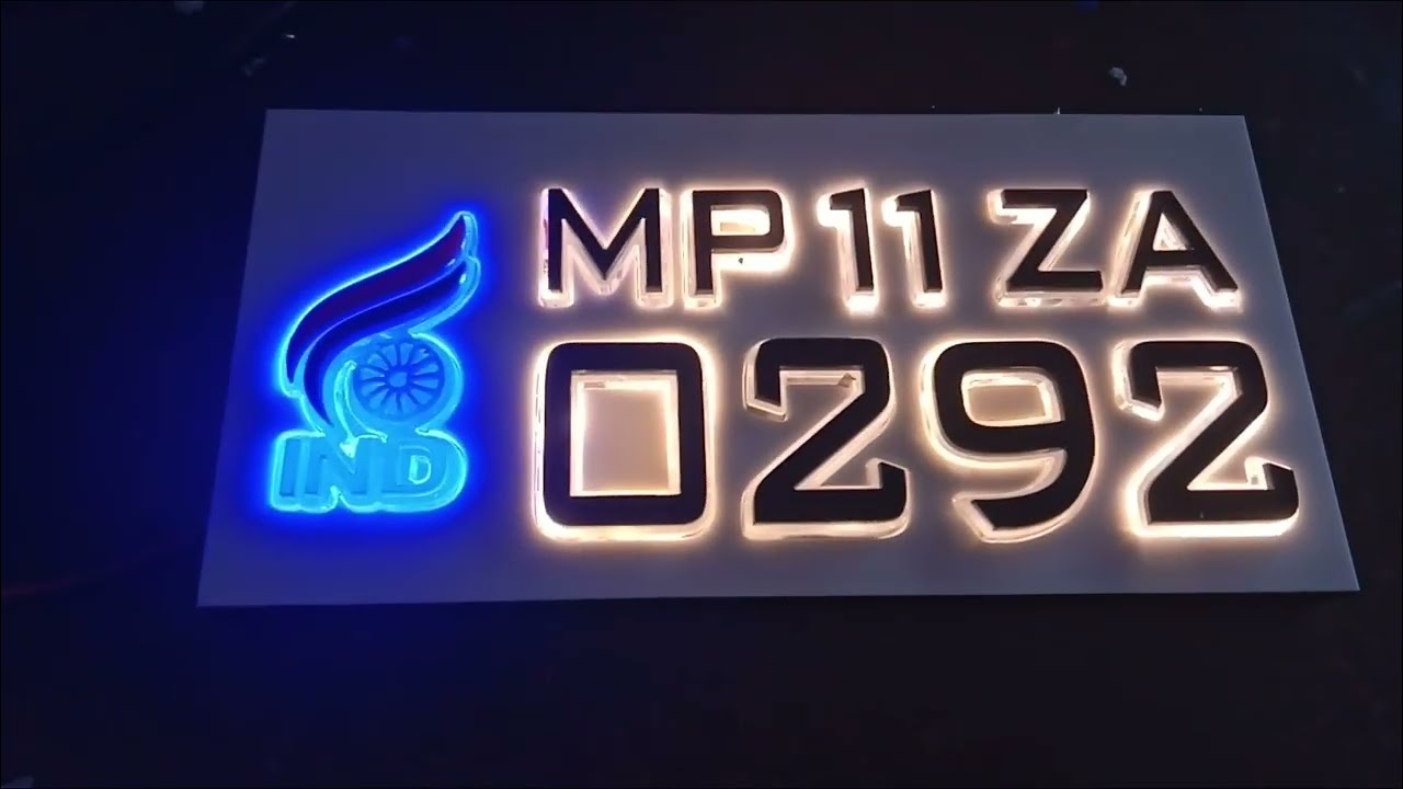 light number plate kaise banye #lednumberplate