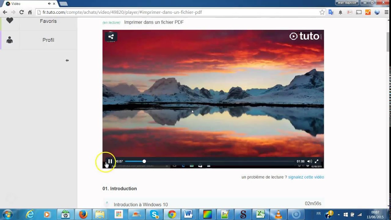 Pr&eacute;sentation formation Windows 10