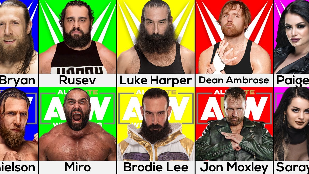 Wrestlers Name Changes WWE vs AEW