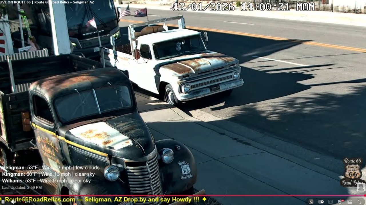 🔴 LIVE Street Cam on Route 66 | Seligman ARIZONA at Route 66 Road Relics