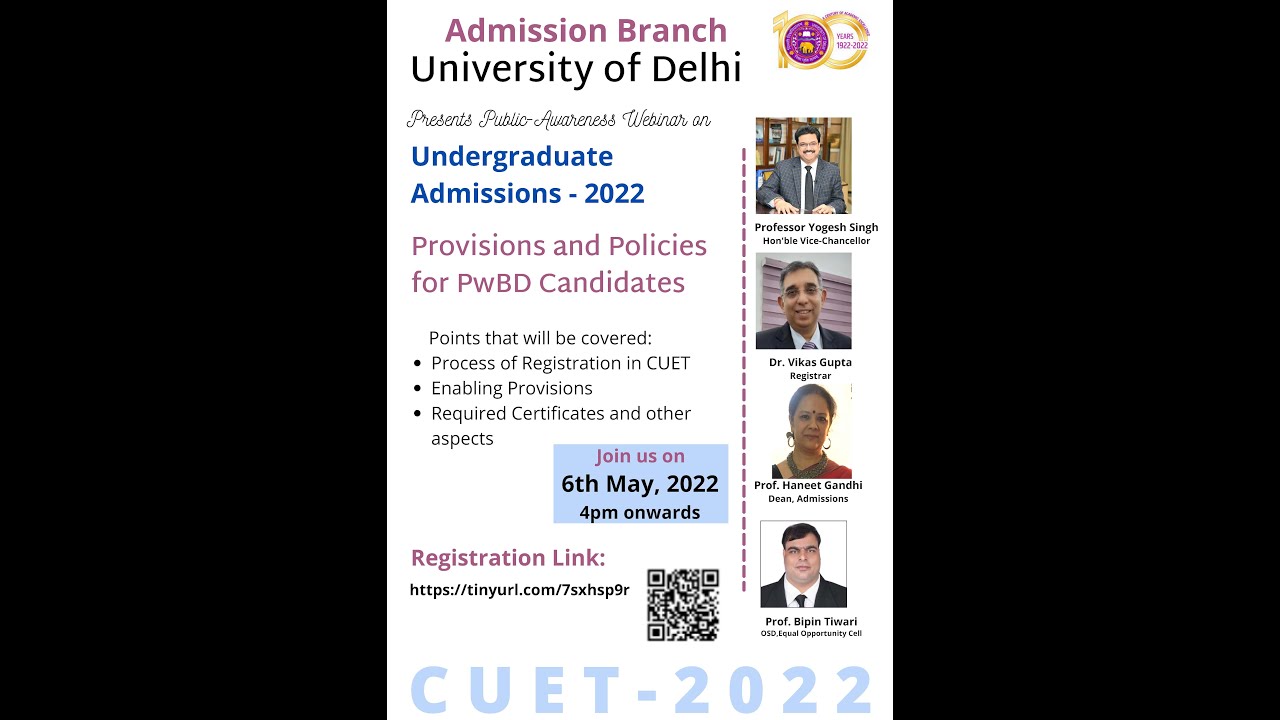 Undergraduate Admissions 2022-Provisions and Policies for PwBD Candidates