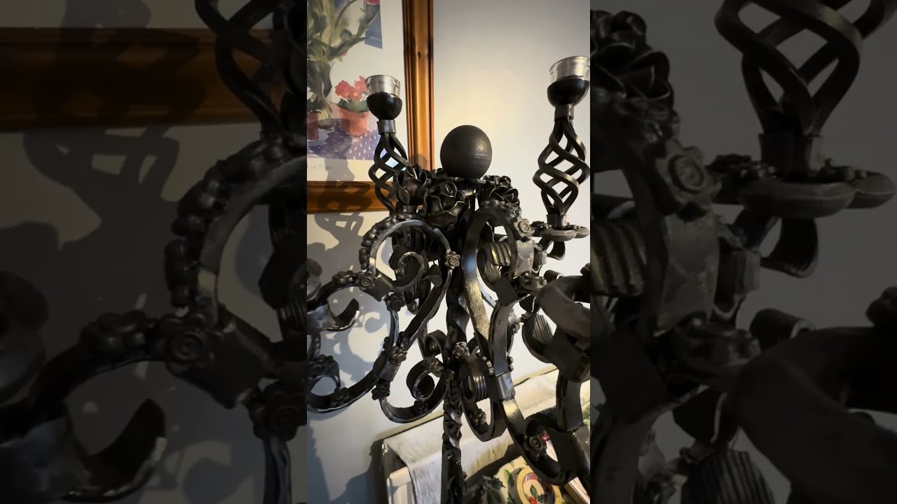 Medieval freestanding castle/gothic candleholder 