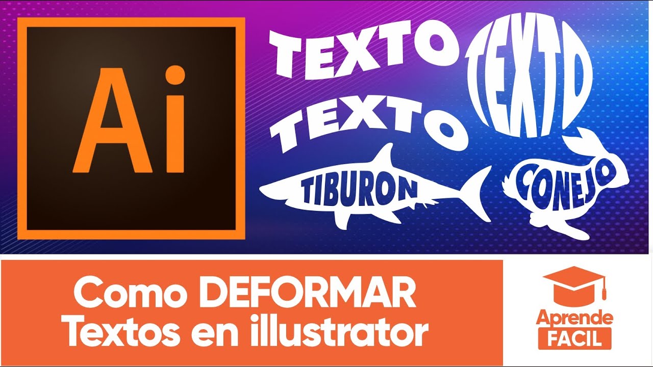 Deformar texto en illustrator