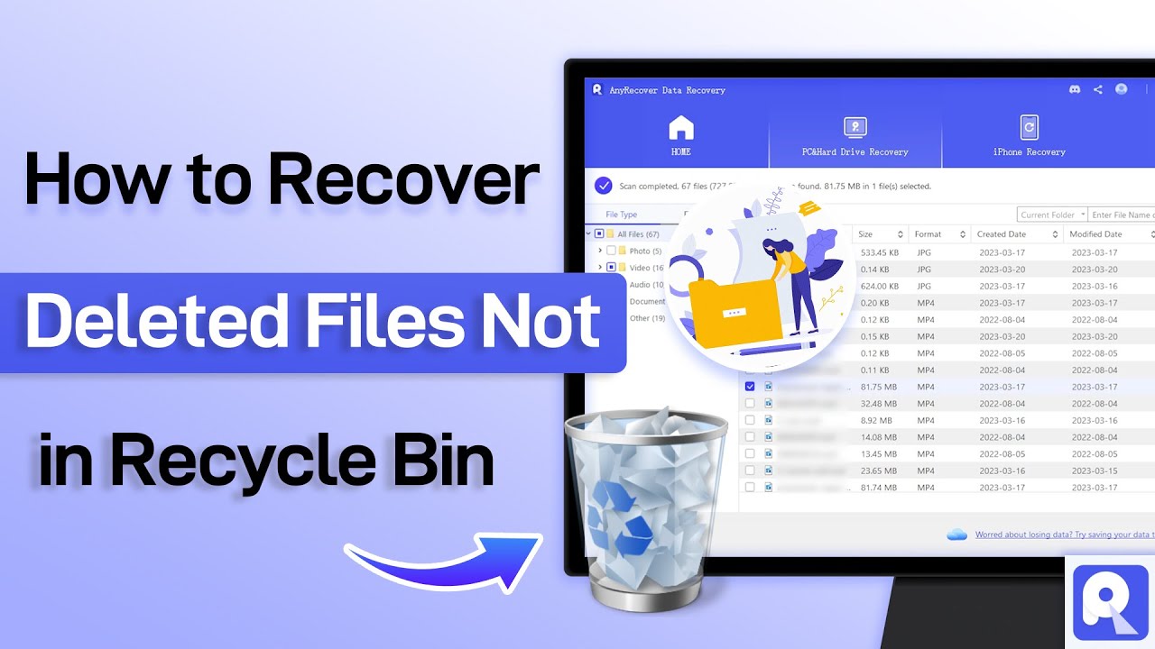How to Recover Deleted Files, Not in Recycle Bin | After Emptying Recycle Bin