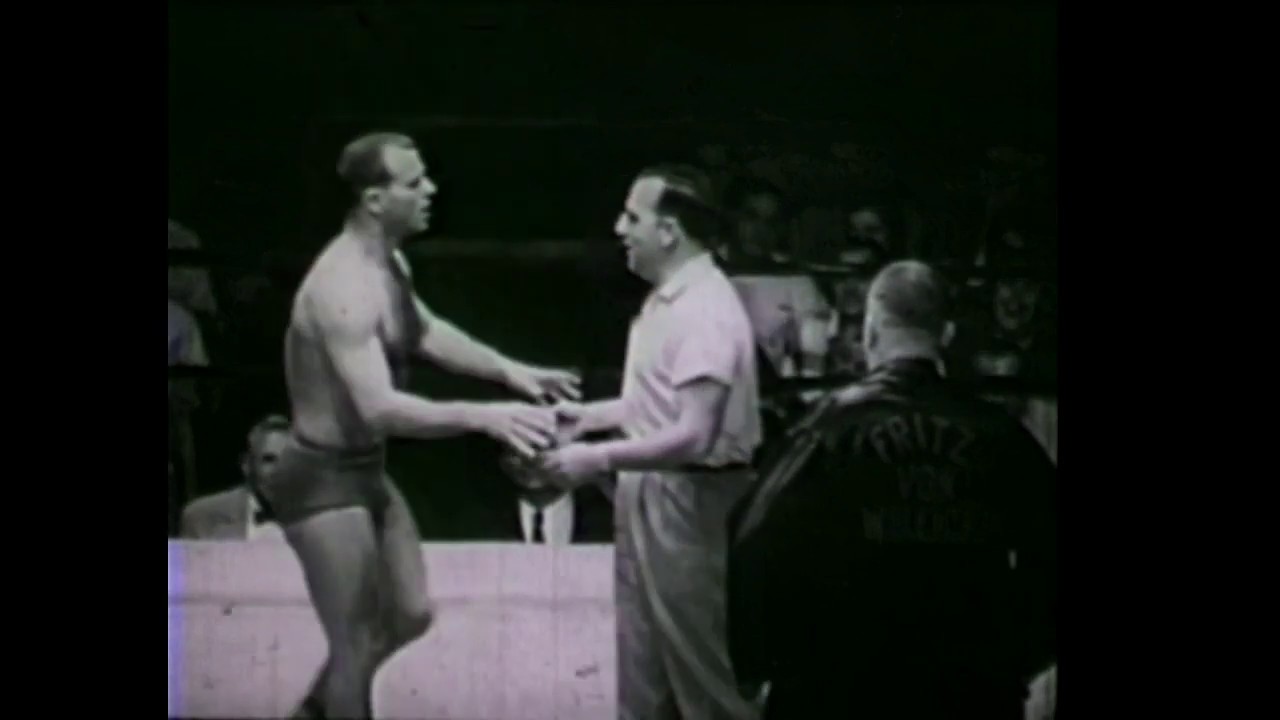 Ricki Starr vs Fritz von Wallick 1959 professional wrestling Sunnyside Gardens