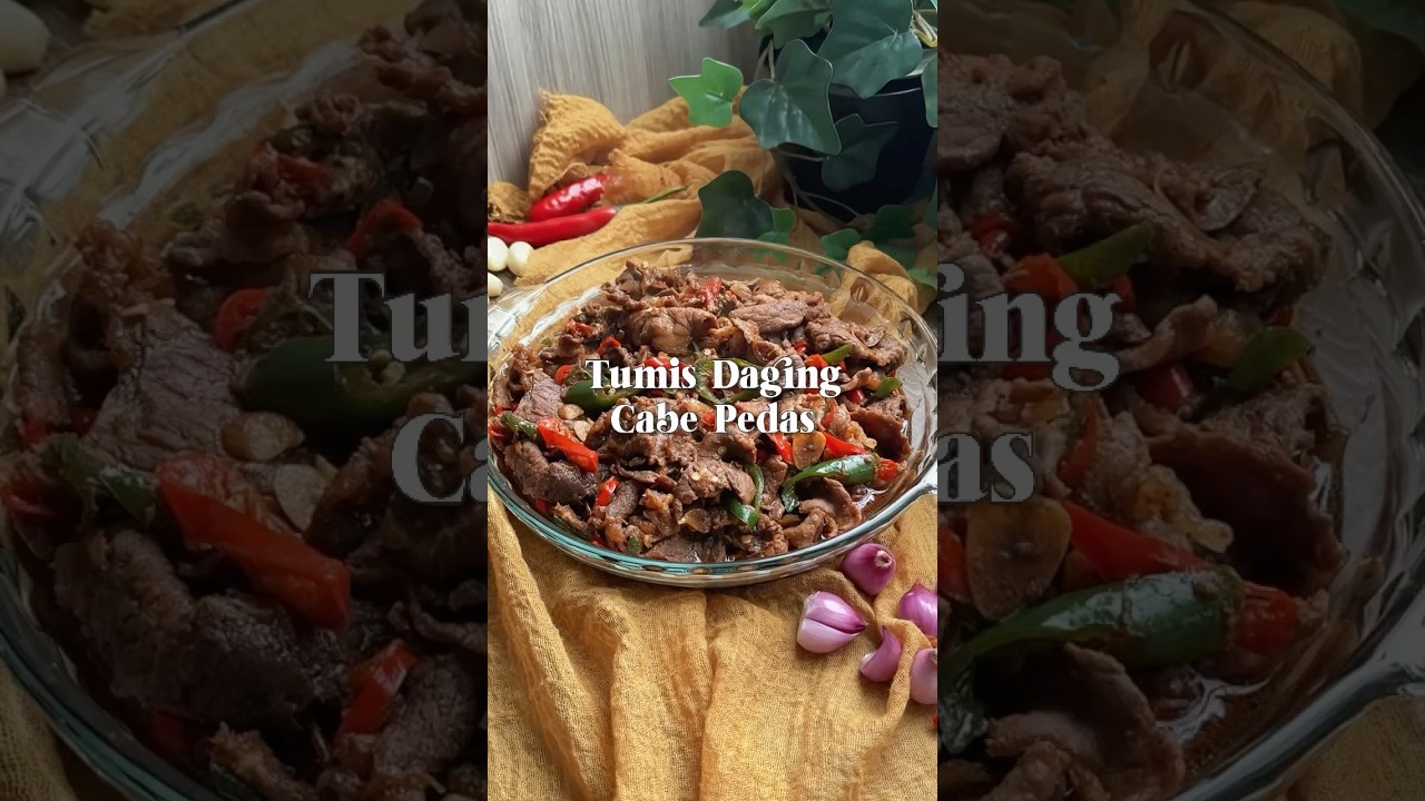 Tumis Daging Cabe Pedas! Enakan nya buat menu buka nanti nih Guys✨🍽🙌🏻 #resepdaging #tumisdaging