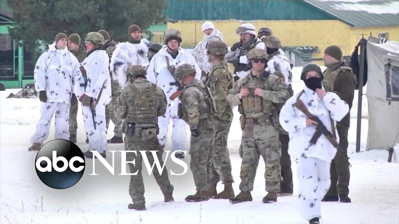 American soldiers training with Ukrainian troops l GMA