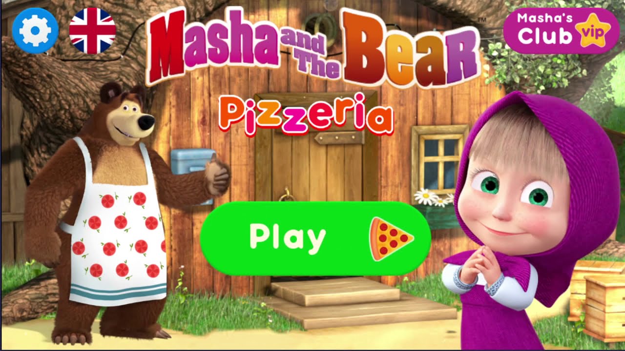 Masha and the Bear Pizzeria Game! Pizza Maker Game - My first few minutes in game