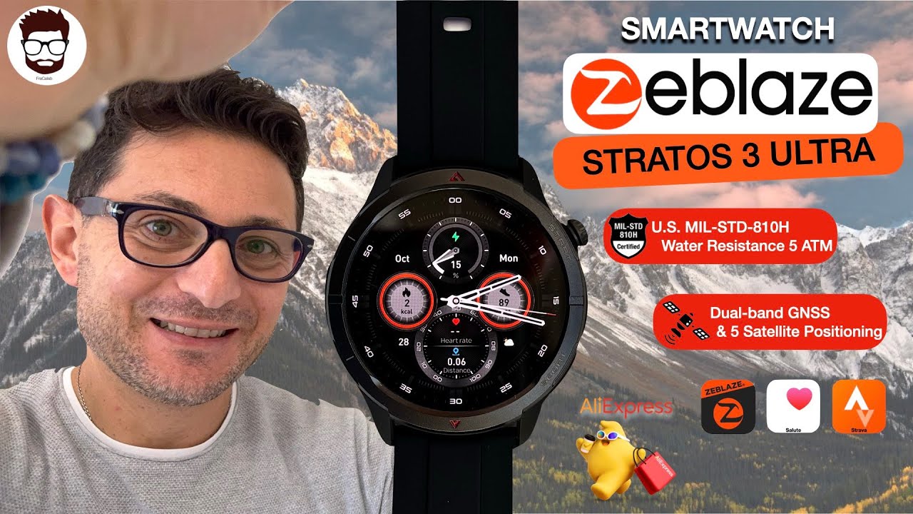 ZEBLAZE STRATOS 3 ULTRA: LO SMARTWATCH CHE TI SEGUE OVUNQUE! 🌍🧭