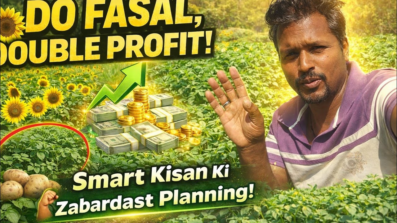 🌻🥔 Do Fasal, Double Profit! Smart Kisan Ki Zabardast Planning 💪