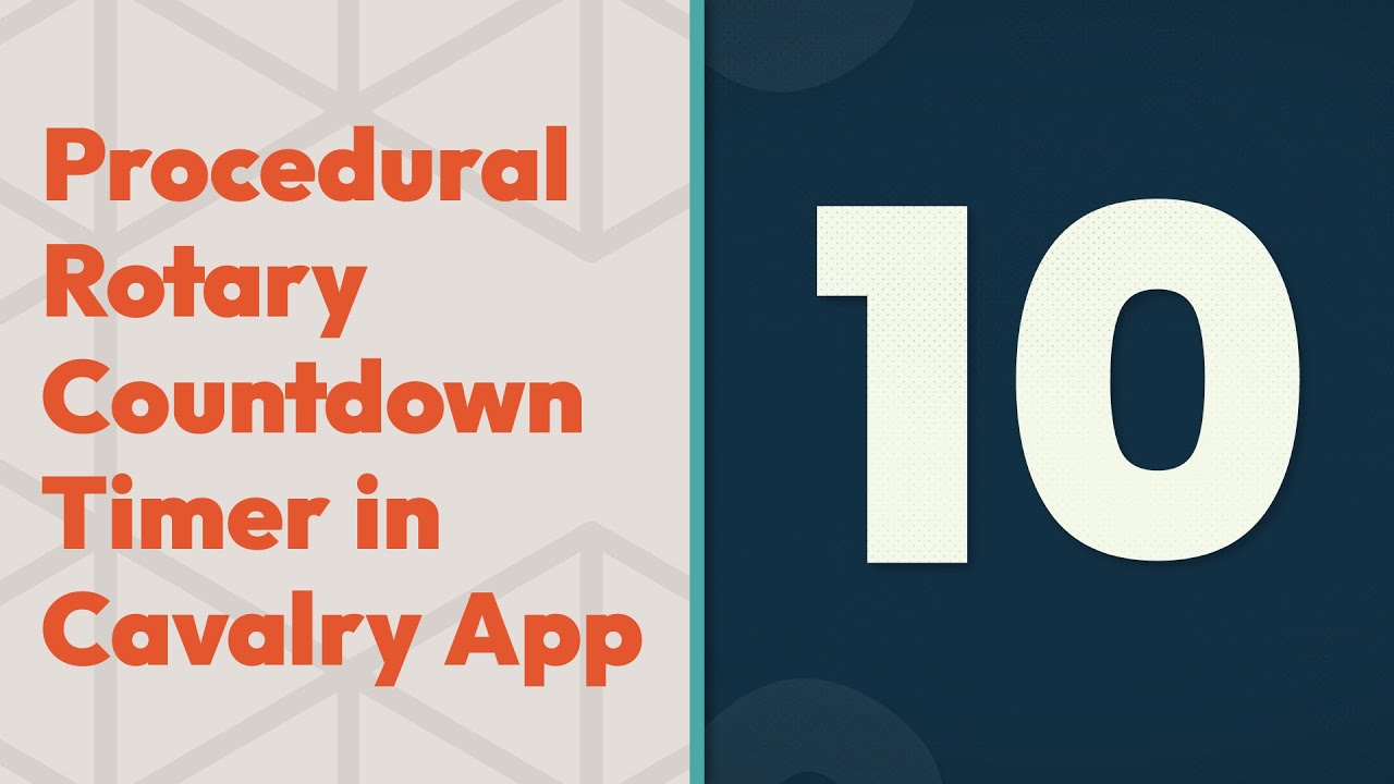 Procedural Rotary Countdown Timer in Cavalry App Tutorial