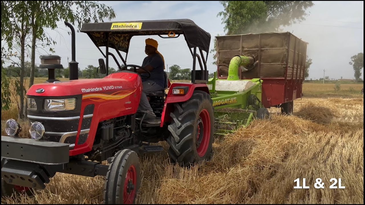 Mahindra YUVO 575 DI On Straw Reaper. Better than Arjun Novo?