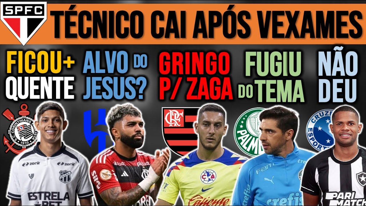 PULGA + PERTO DO TIMÃO! JJ PEDIU GABIGOL? ABEL RESPONDE! CRISE NO SP! JÚNIOR SANTOS, PEDRINHO, FLA+
