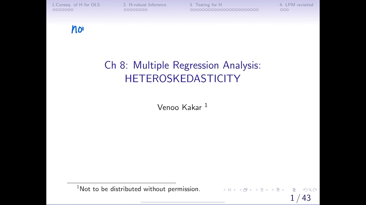 8.0 Introduction to Heteroskedasticity