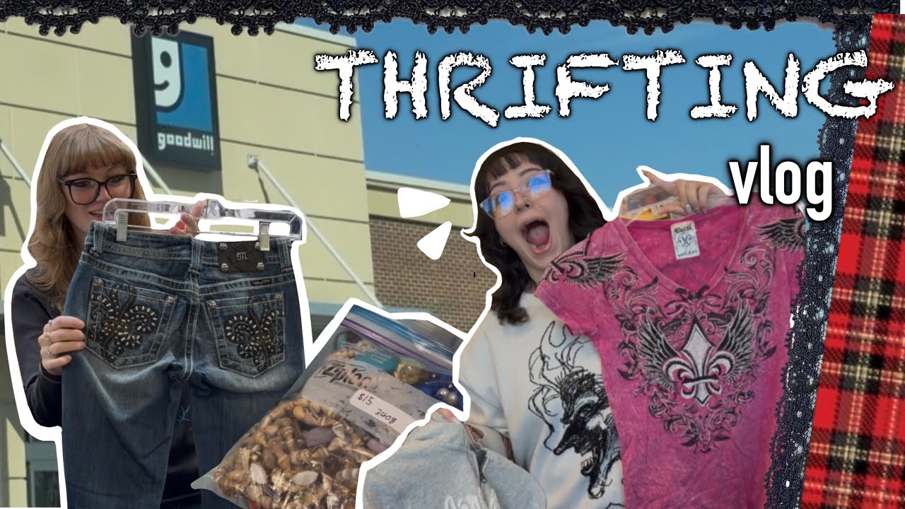 A WHOLE DAY THRIFTING GRAILS | thrifting, antique store, mystery jewelry bag opening 🍀|