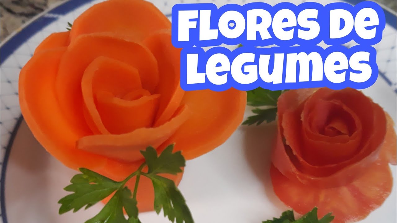Flores de legumes para decorar pratos! Elegância na sua mesa!