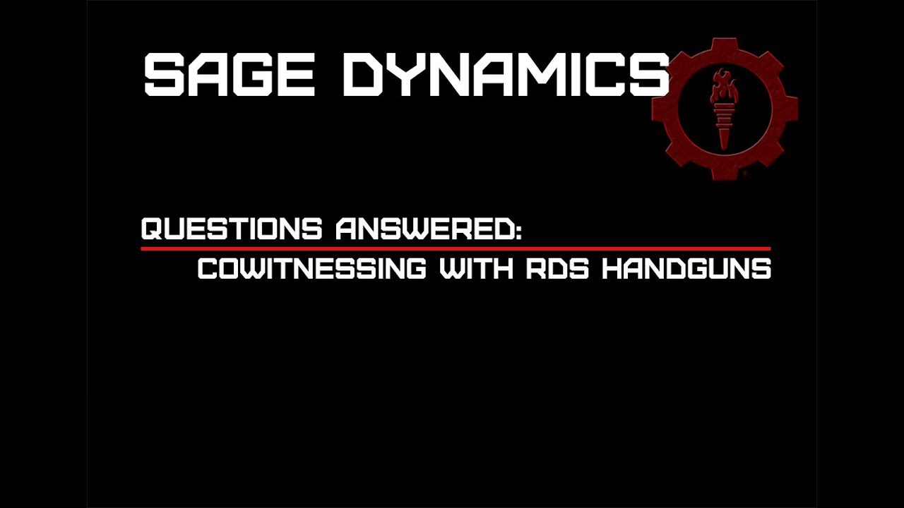 Cowitnessing with Handgun Optics