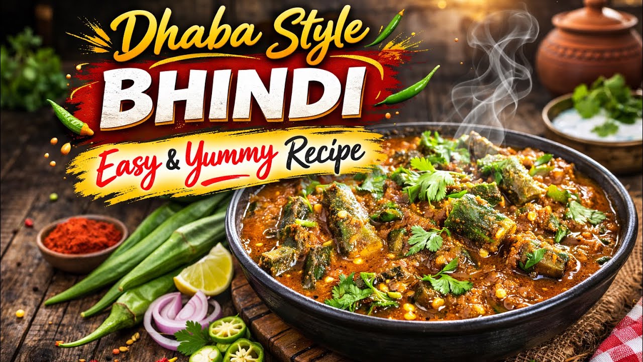 Dhaba Style Bhindi | Easy & Yummy Bhindi Recipe | Restaurant Style Taste 😋😋