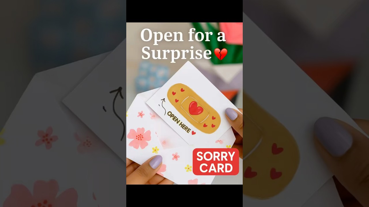 Open for a Sweet Surprise 💌 | Handmade Sorry Card Idea #shorts #handmadecard #papercraft