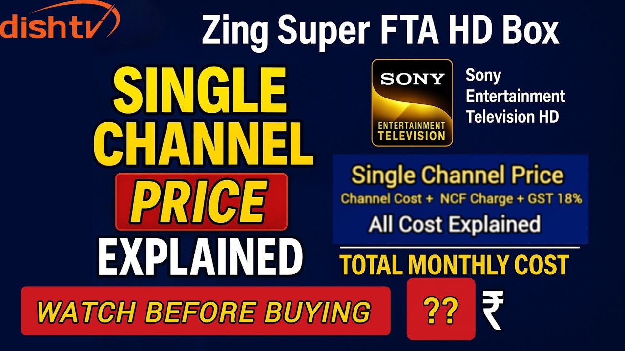 Dish TV Zing Super HD Box SET HD Channel Single Price Explained @DeepTechProInsights 