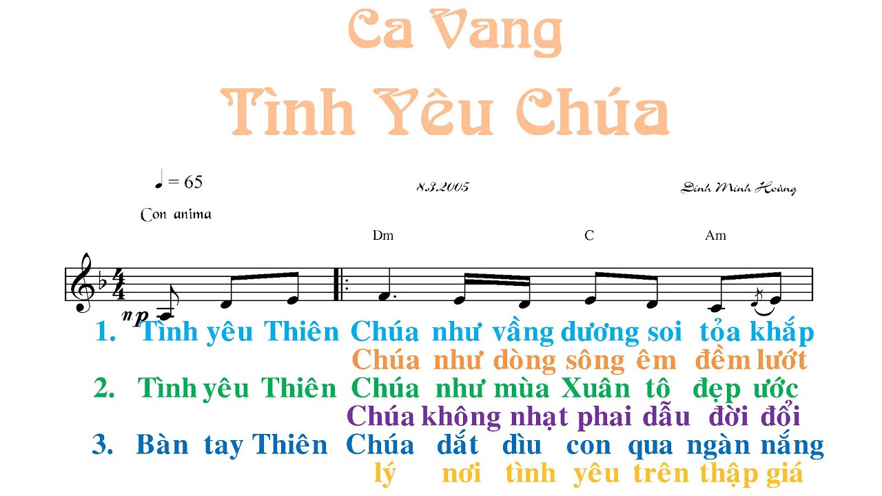 Ca vang tình yêu Chúa - Đinh Minh Hoàng -Gia Ân