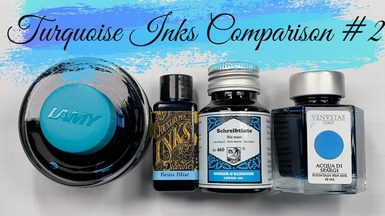 Turquoise Inks Comparison #2