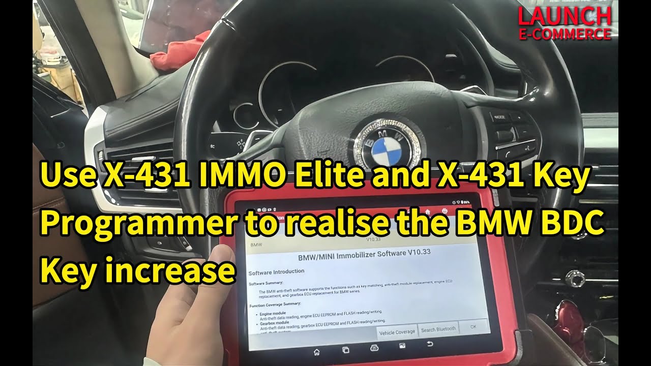 How to Use Launch X431 IMMO Elite and X 431 Key Programmer to add BMW BDC Key