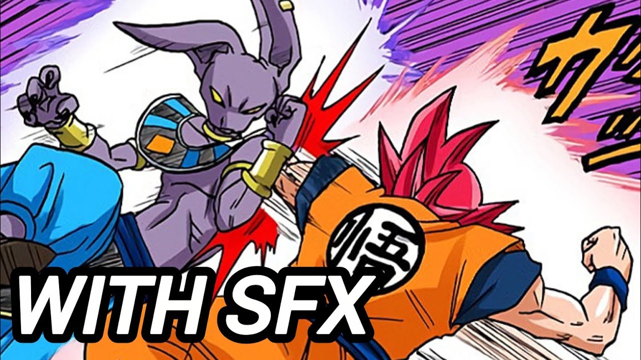 Super Saiyan God Goku vs Beerus | With SFX | Dragon Ball Super Manga