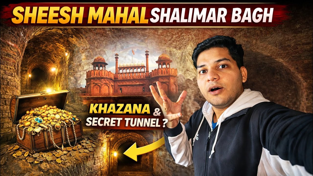 Delhi Ka Chhupa Hua Sheesh Mahal😱| Khazana, Secret Rasta Red Fort Tak?| Civic Sense Reality #vlog88