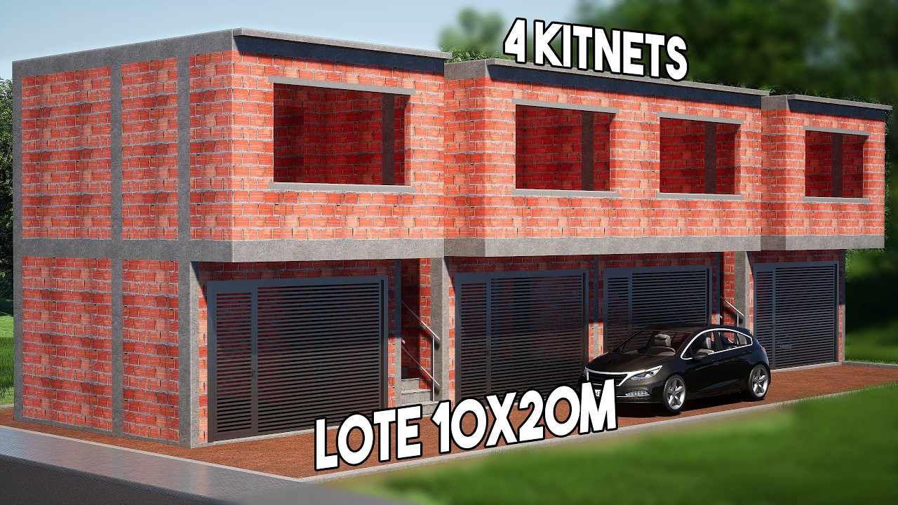 TRANSFORME UM TERRENO DE 10X20M EM 4 KITNETS PERFEITAS COM GARAGEM | DUTRAM