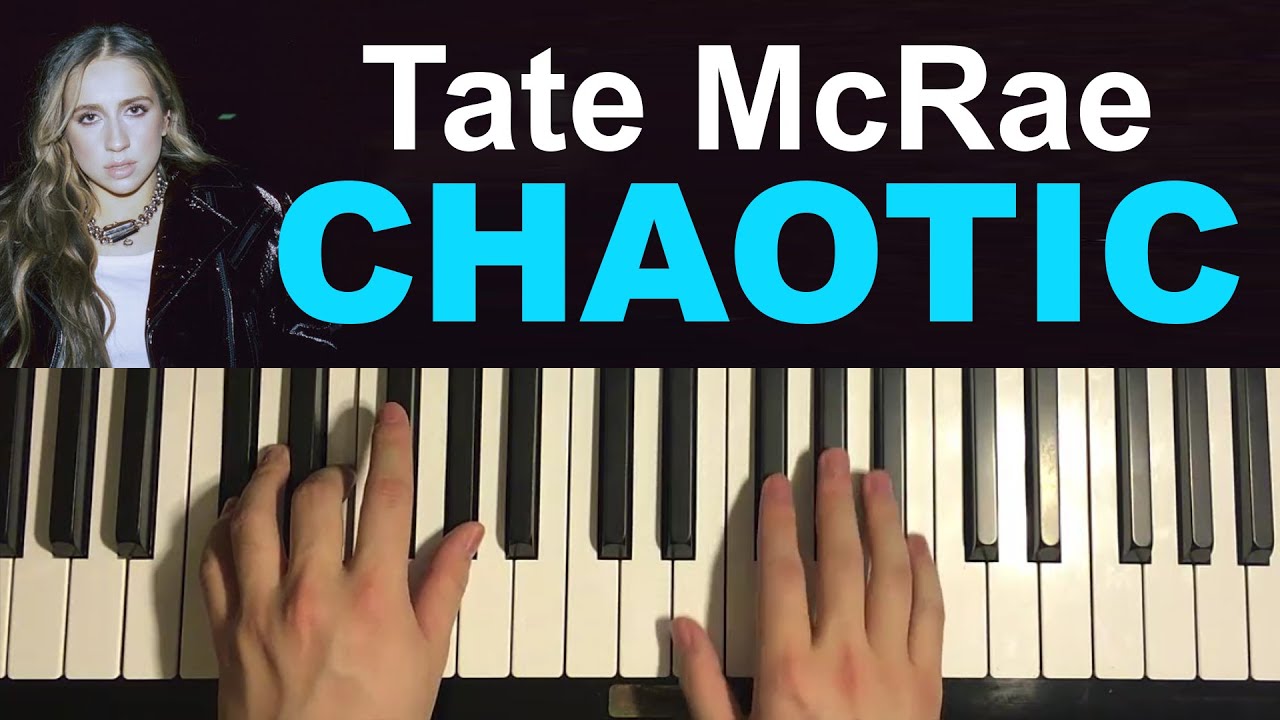 Tate McRae - chaotic (Piano Tutorial Lesson)