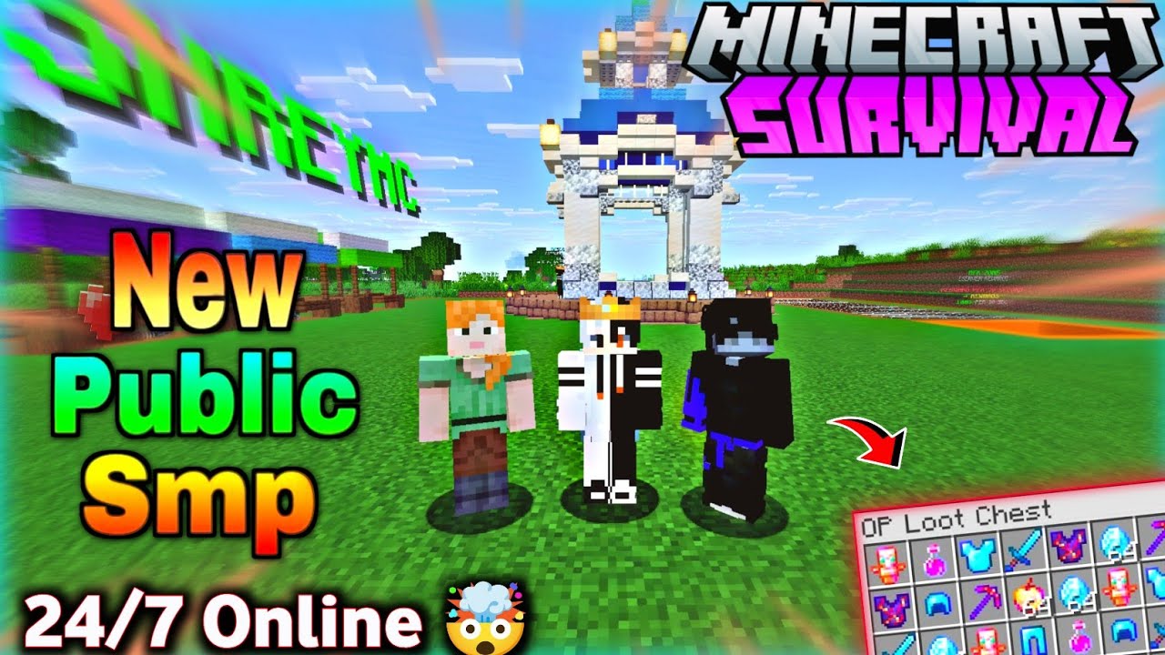 New Best Free Survival SMP Server 2026 🔥 Minecraft | Java + PE | 24/7 Online | Anyone Can Join 🤯