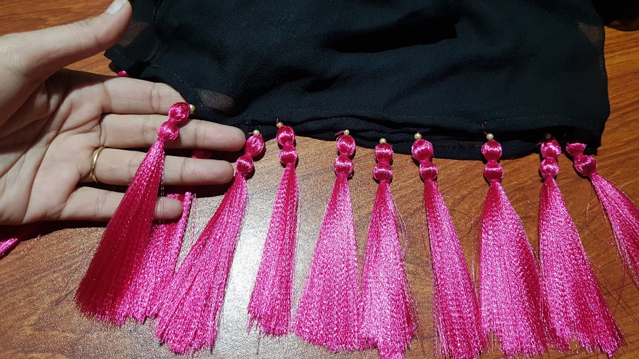 Beaded #Tassels from #Ribbon | How to make tassels with Ribbon | #Dupatta designing | Beauty Hub