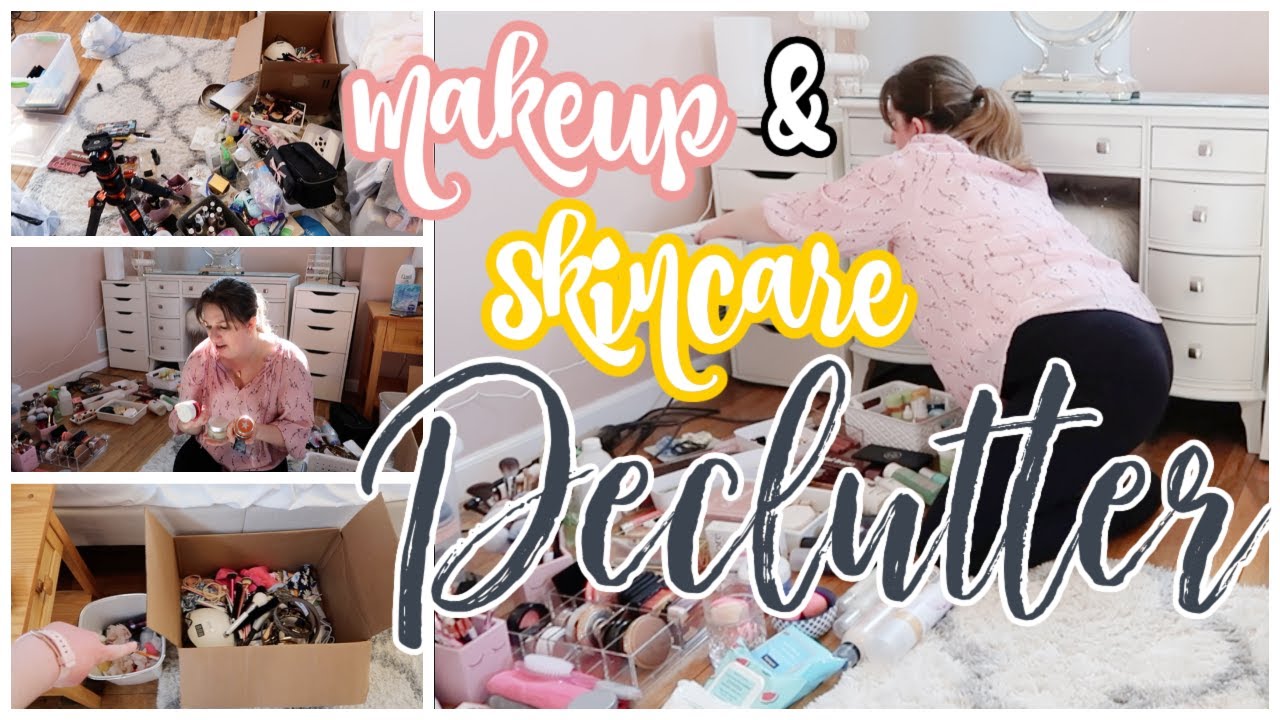 HUGE MAKEUP AND SKINCARE DECLUTTER | ORGANIZE AND DECLUTTER | DECLUTTER SERIES | DECLUTTER 2022