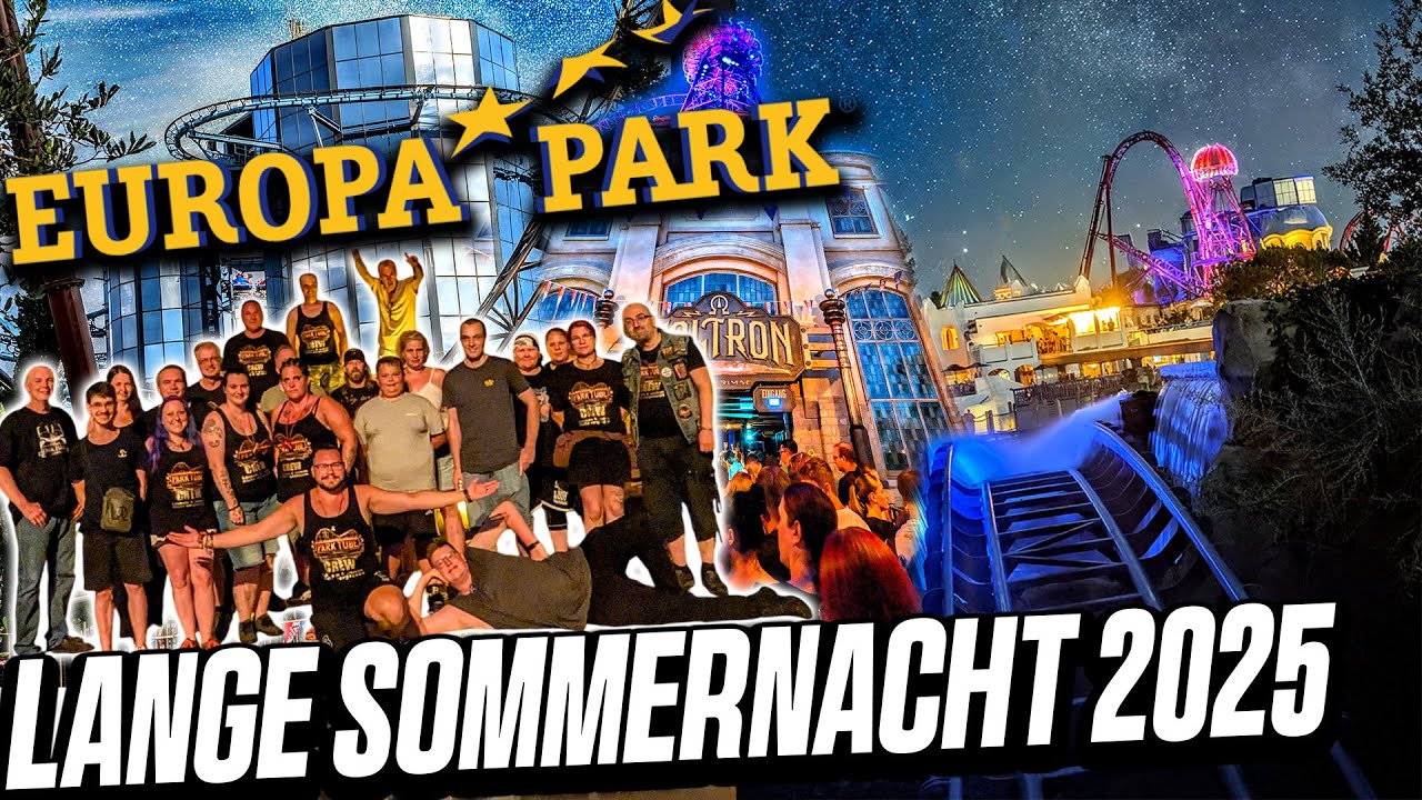 ACHTERBAHN fahren bis MITTERNACHT! - Europa Park Sommernacht Vlog Juli 2025 | Europa Park Rust