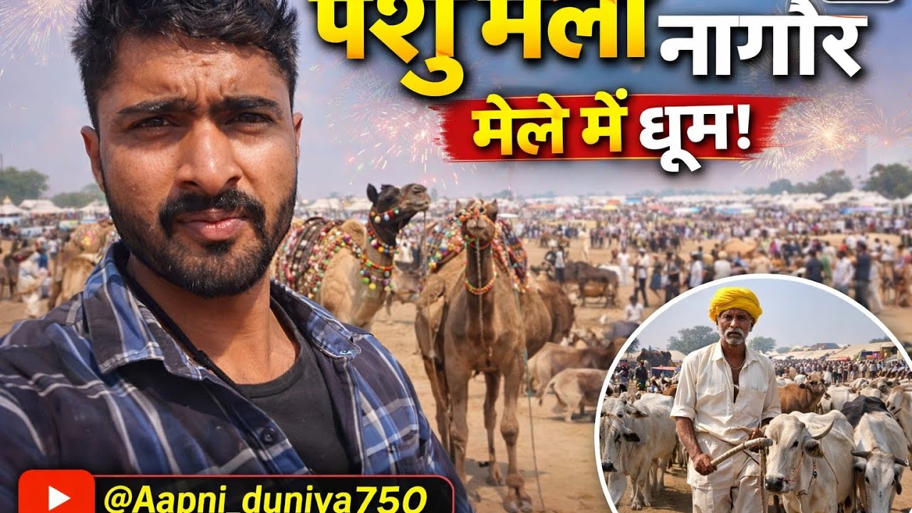 नागौर पशु मेला 2026 मेले में जबरदस्त भीड़ और जानवरों का मेला पूरा घूमकर दिखाया #नागौरपशुमेला  #मेला 