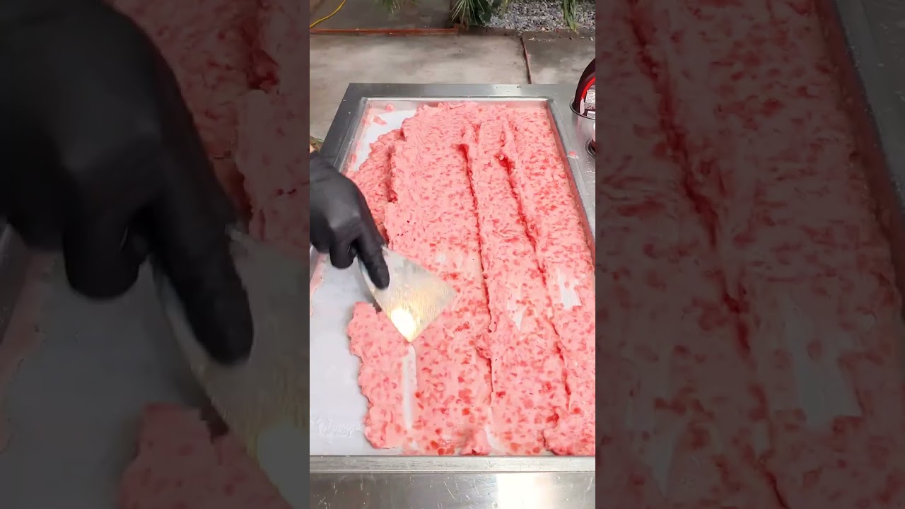 ASMR Chinese Street Ice Cream Rolls# 356 رول آيس كريم ستريت