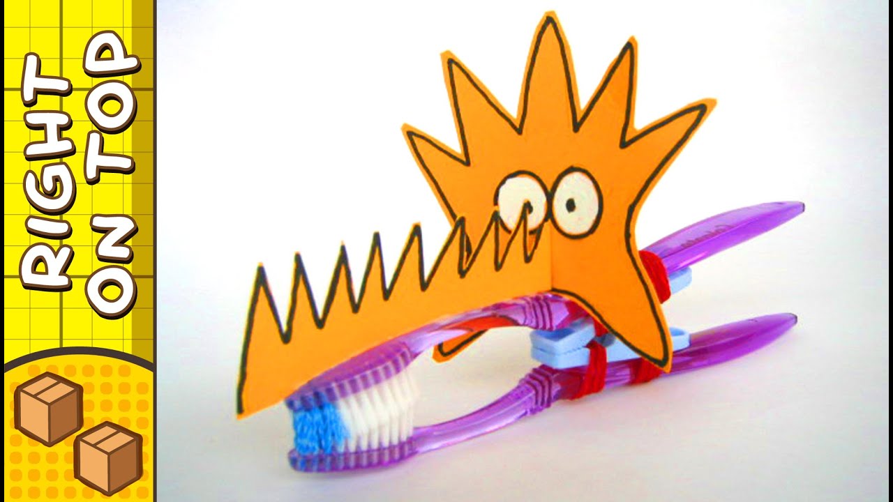 Crafts Ideas for Kids - Dinosaur Toothbrush | DIY on BoxYourSelf