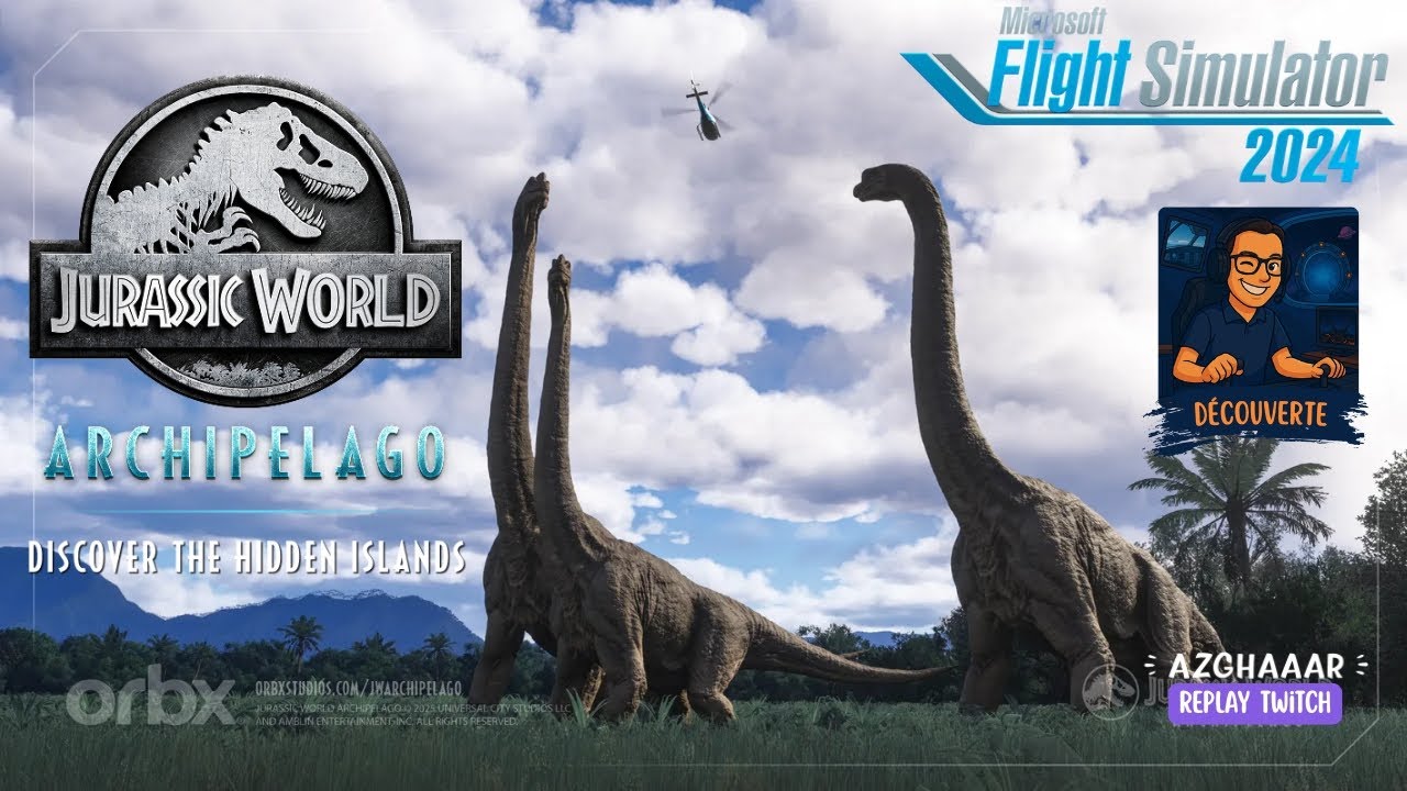 Jurassic World: Archipelago (MSFS 2024) : On cherche les dinosaures ! (Découverte)