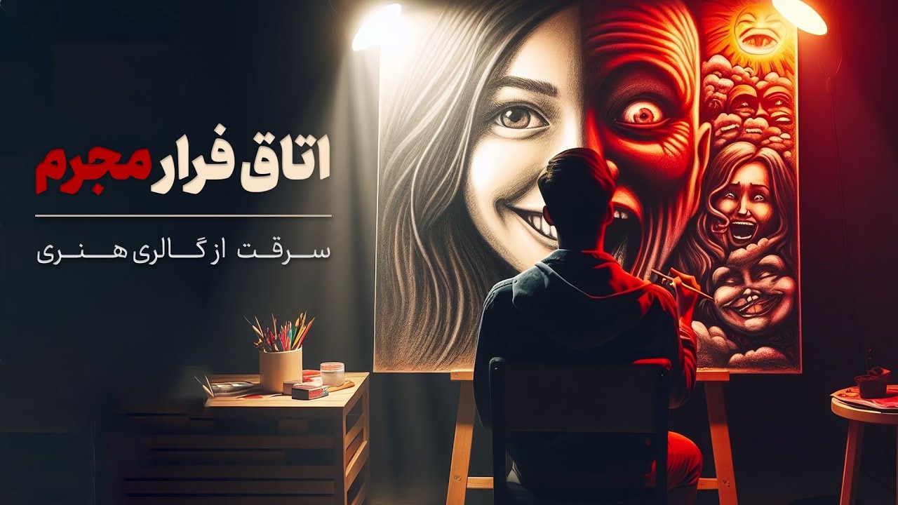 گیم پلی اتاق فرار مجرم 🎬 ترس و هیجان در گالری هنری❗️