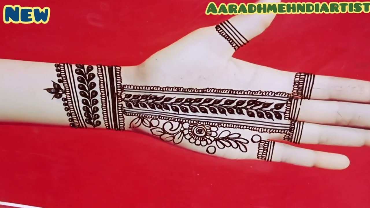 😱🌿Front Hand Bridal Mehndi Design | खूबसूरत दुल्हन मेहंदी | aaradhmehndiartist