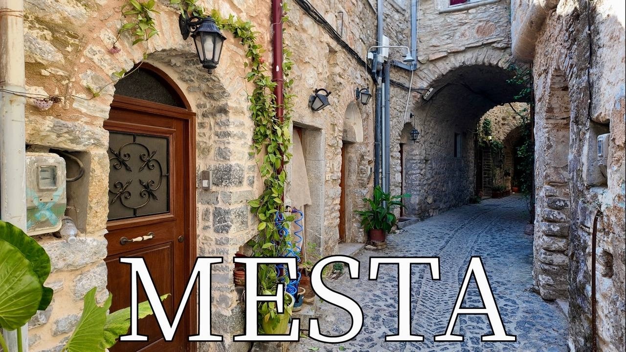 Mesta, Island Chios, Greece - medieval village | by drone [4K]. #chios