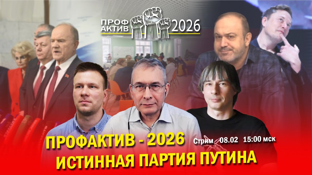 Профактив-2026. КПРФ – истинная партия Путина? Неуемный Колпакиди. Стрим/Крупенько, Кисляков, Черный