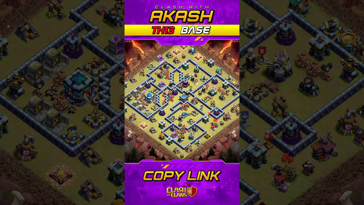 Only 1 Star TH13 War Base 2025 Anti 2 Star Anti Zap Witches Anti Electro Dragon Clash of Clans 🔥