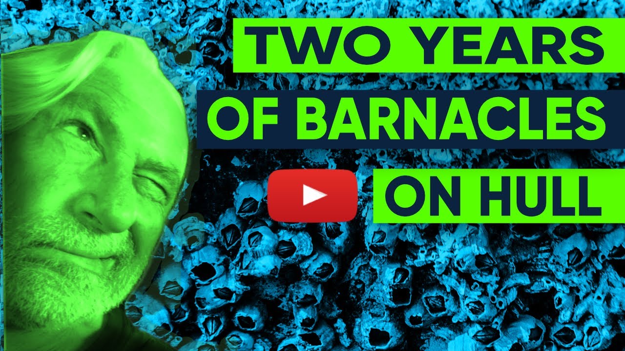 2 Years Barnacle Growth on Boat Hull after 20 months in Brackish Water.