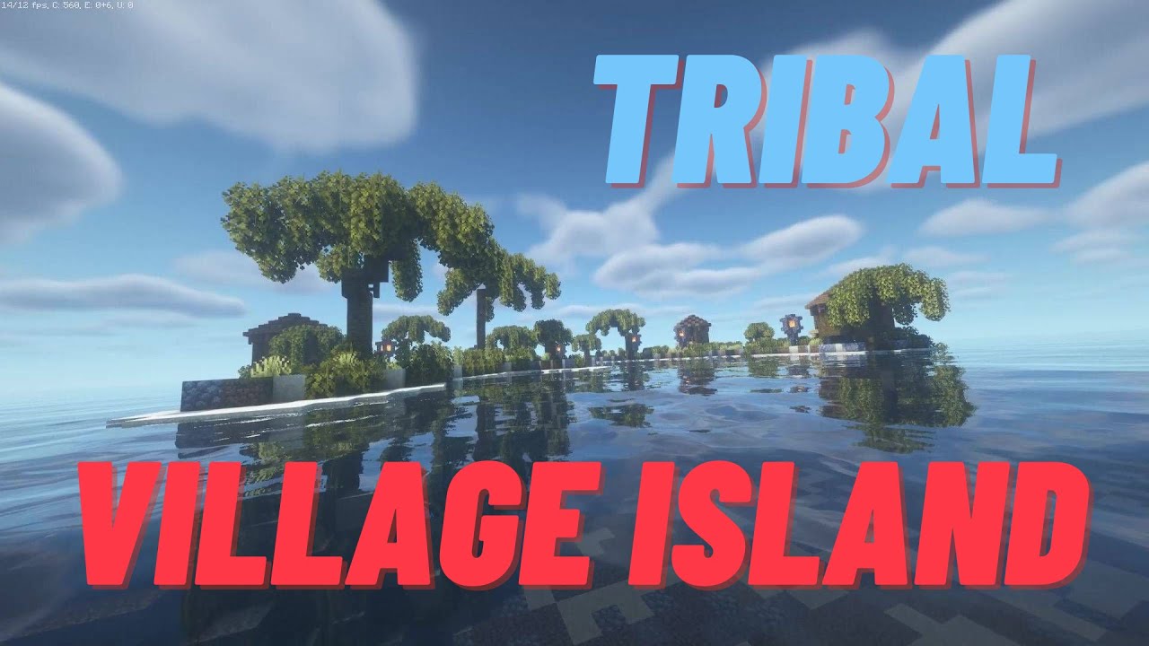 Minecraft Tribal Village Island (Time-Lapse)