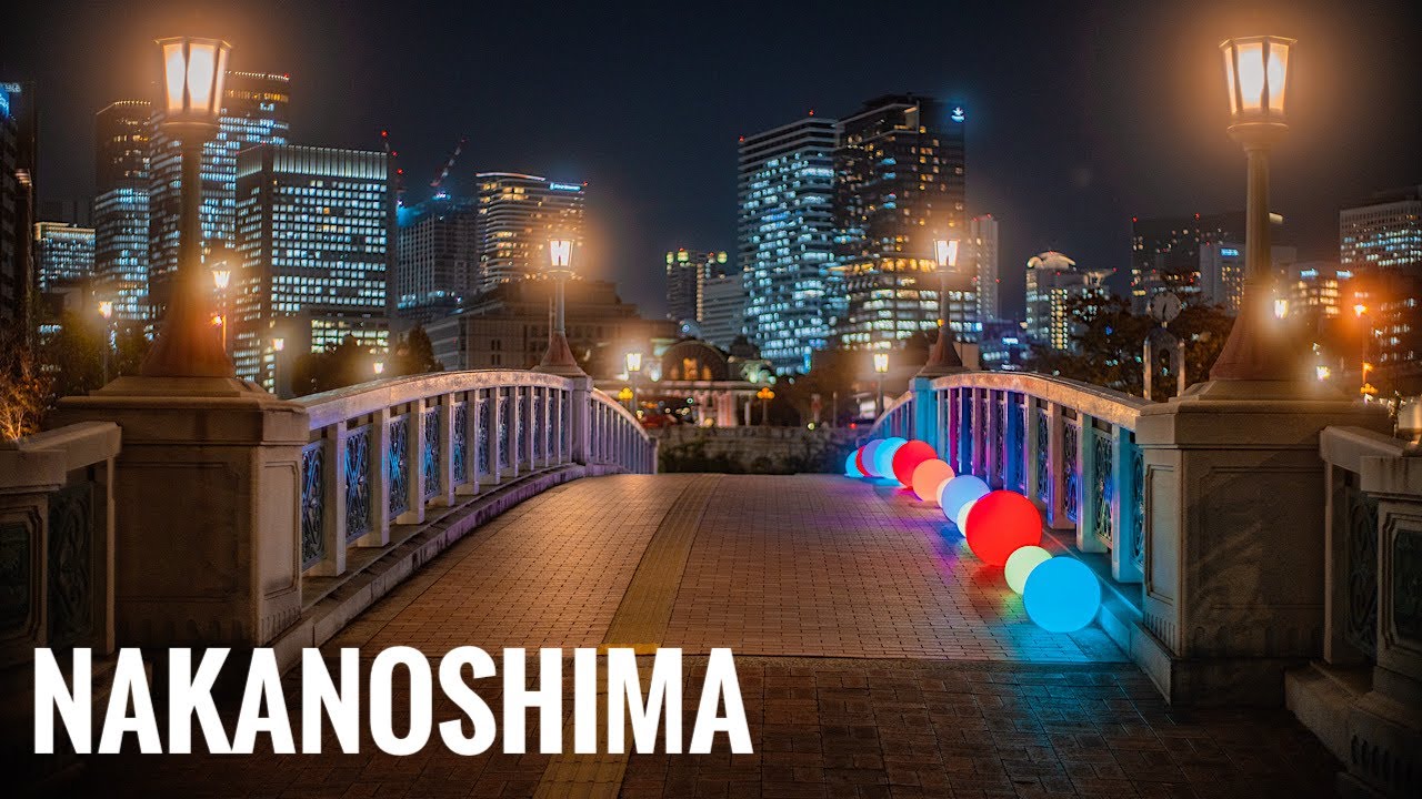 中之島バラ園がカラフルに 2025 Osaka Night Walk - Nakanoshima Rose Garden 4K HDR Japan