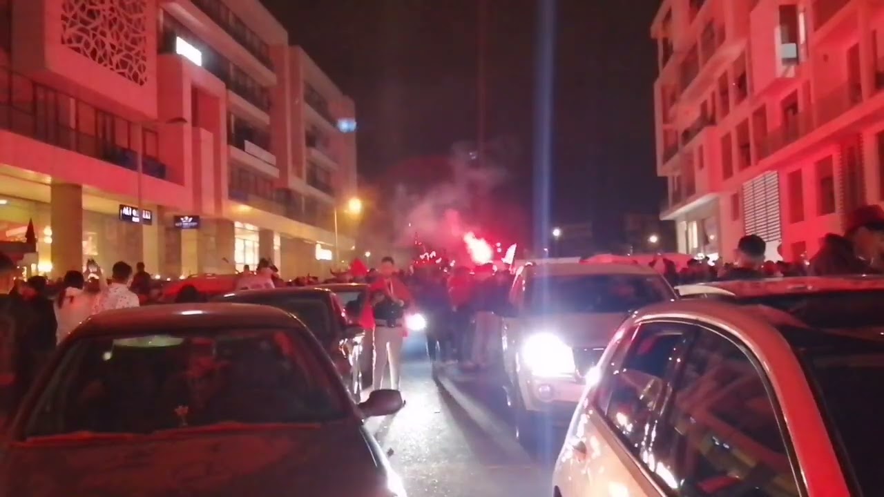 أجواء الإحتفال بتأهل أسود الأطلس ب AGADIR BAY