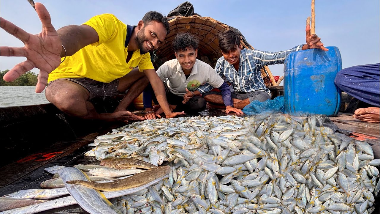 মাতলা নদীতে ফেশাজাল ফেলে প্রচুর মাছ পেলাম@SUNDARBANVLOG 