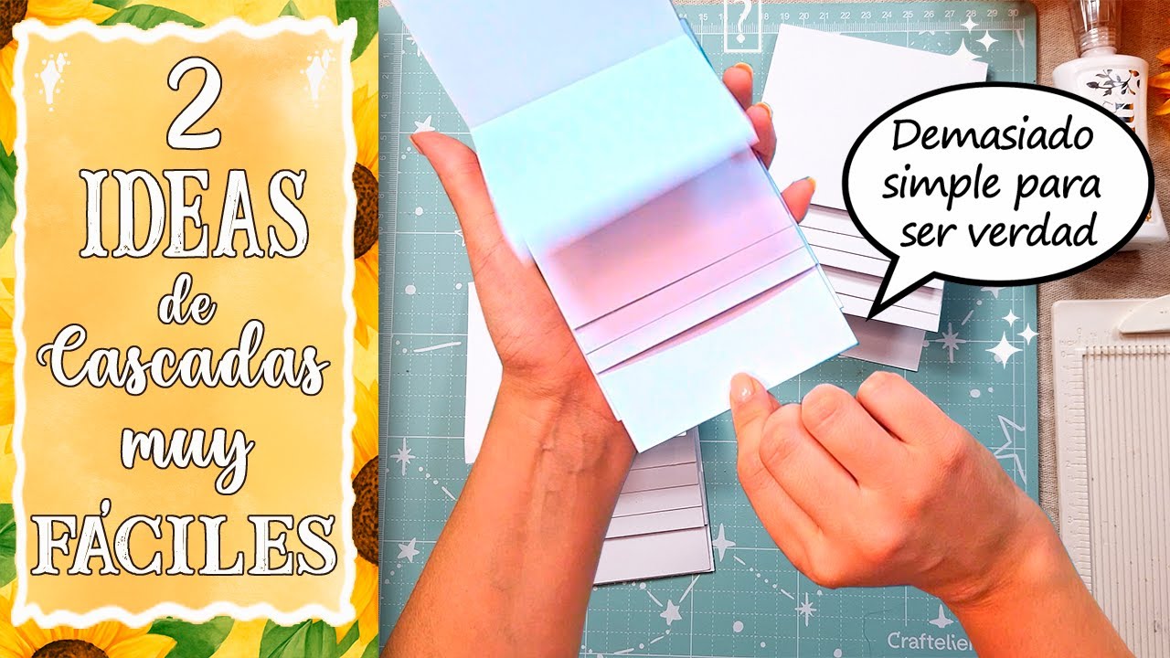 ✂️CASCADAS POP UP + SIMPLE │TUTORIAL  paso a paso